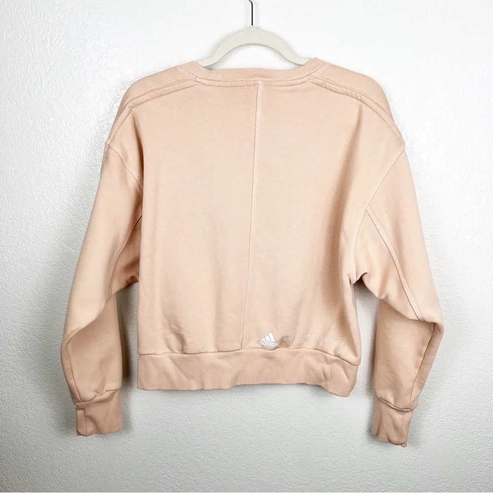 Stella McCartney Adidas Light Pink Cropped Crewneck Sweater Size XS - Picture 4 of 6